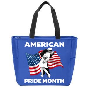 Patriotic American Pride Month Classic Wwii Soldier Kissing Nurse Zip Tote Bag