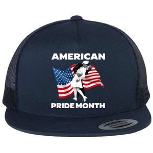 Patriotic American Pride Month Classic Wwii Soldier Kissing Nurse Flat Bill Trucker Hat