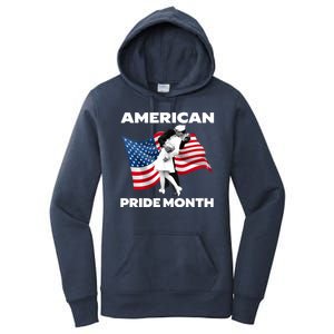 Patriotic American Pride Month Classic Wwii Soldier Kissing Nurse Women's Pullover Hoodie