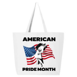 Patriotic American Pride Month Classic Wwii Soldier Kissing Nurse 25L Jumbo Tote