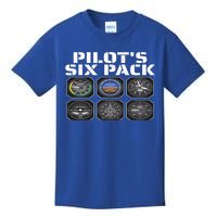 Pilot Aviation Pilots Six Pack Pilot Airplane Gift Kids T-Shirt