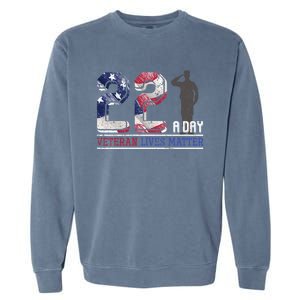 Patriotic America Proud Veterans Gift Veterans Day Great Gift Garment-Dyed Sweatshirt