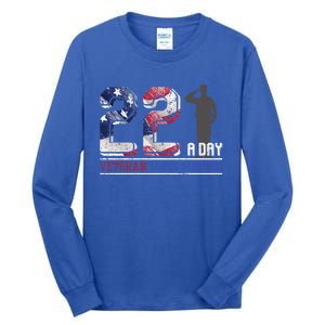 Patriotic America Proud Veterans Gift Veterans Day Great Gift Tall Long Sleeve T-Shirt