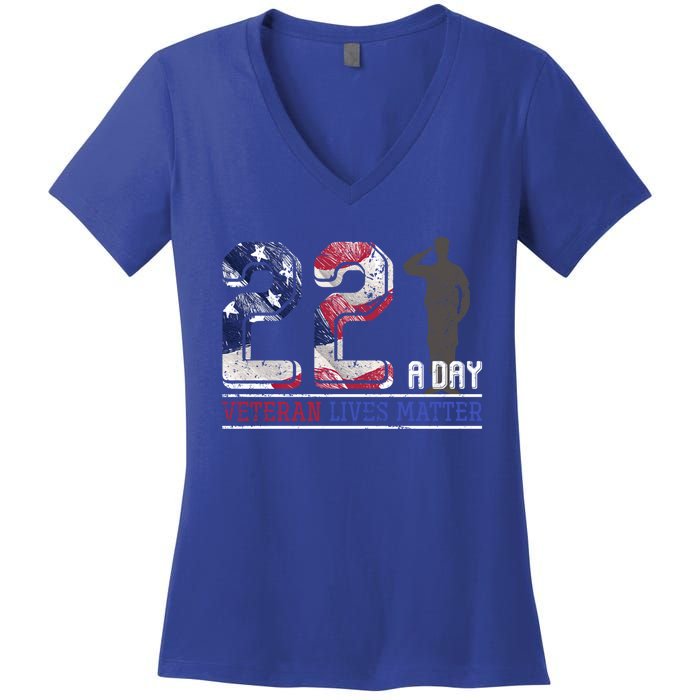 Patriotic America Proud Veterans Gift Veterans Day Great Gift Women's V-Neck T-Shirt