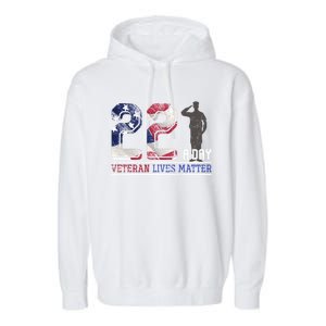 Patriotic America Proud Veterans Gift Veterans Day Great Gift Garment-Dyed Fleece Hoodie