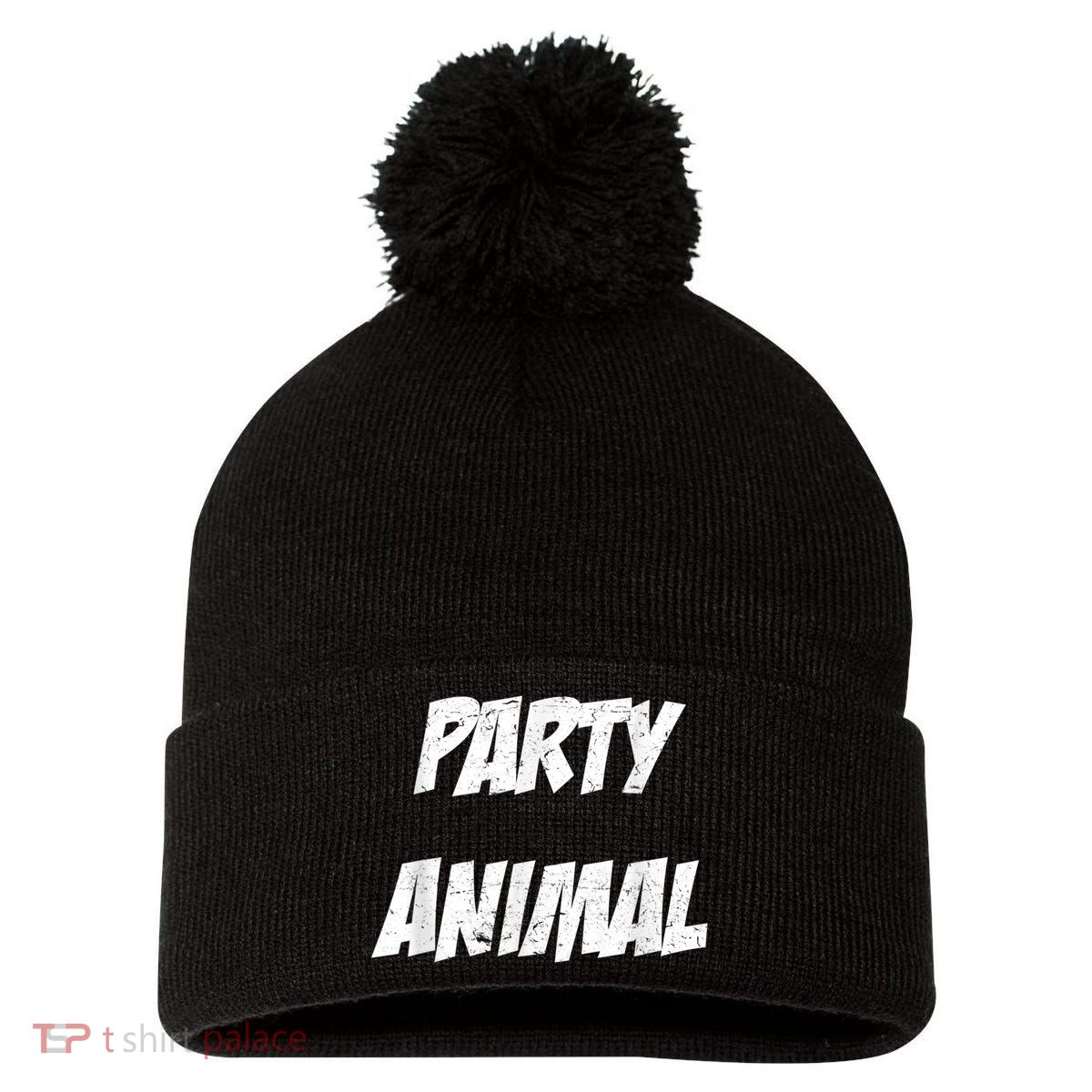 Party Animal Pom Pom 12in Knit Beanie