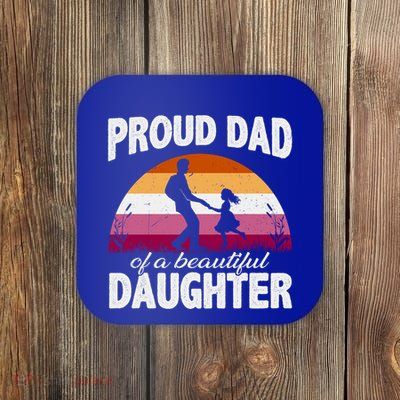Pride Ally Proud Dad Lgbt Lesbian Daughter Cute Gift Coaster