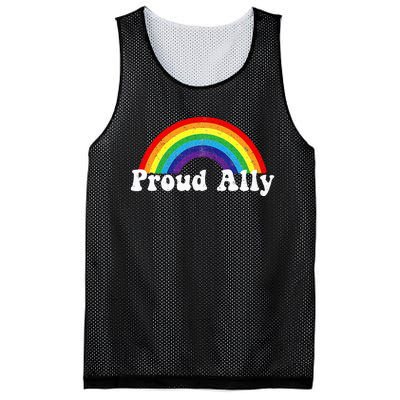 Proud Ally Pride G.A.Y Lgbt Day Month Parade Rainbow Mesh Reversible Basketball Jersey Tank