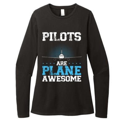 Pilots Are Plane Awesome Aviation Airline Pilot Long Sleeve Womens CVC Long Sleeve Shirt