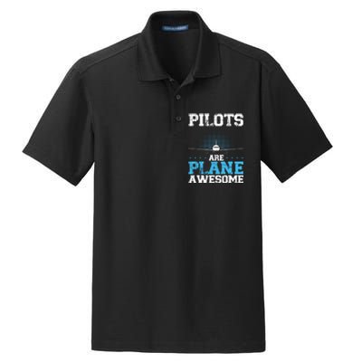 Pilots Are Plane Awesome Aviation Airline Pilot Long Sleeve Dry Zone Grid Polo