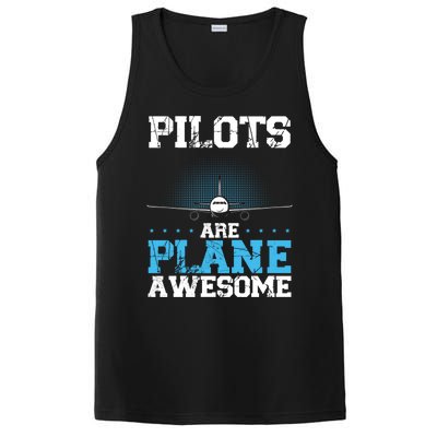 Pilots Are Plane Awesome Aviation Airline Pilot Long Sleeve PosiCharge Competitor Tank