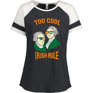 Patriotic American President Cool Irish Rule St Patrick Day Cool Gift Enza Ladies Jersey Colorblock Tee