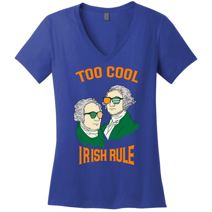 Patriotic American President Cool Irish Rule St Patrick Day Cool Gift Women's V-Neck T-Shirt