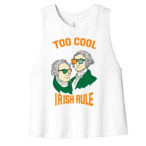 Patriotic American President Cool Irish Rule St Patrick Day Cool Gift Women's Racerback Cropped Tank