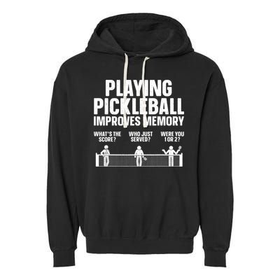 Pickleball Art Paddle Sport Pickleball Lover Garment-Dyed Fleece Hoodie