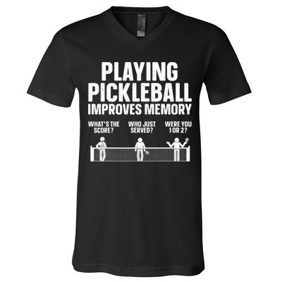Pickleball Art Paddle Sport Pickleball Lover V-Neck T-Shirt