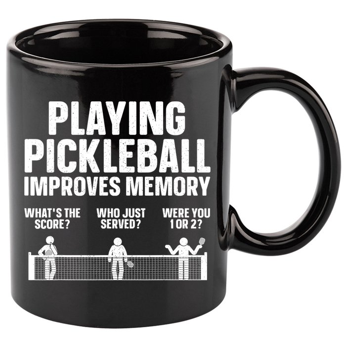 Pickleball Art Paddle Sport Pickleball Lover 11oz C Handle Ceramic Mug