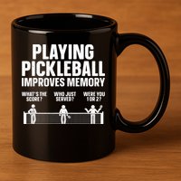 Pickleball Art Paddle Sport Pickleball Lover 11oz C Handle Ceramic Mug