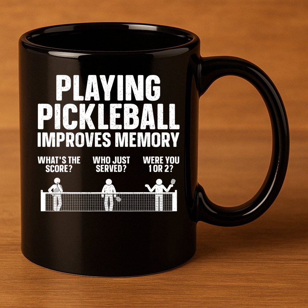 Pickleball Art Paddle Sport Pickleball Lover 11oz C Handle Ceramic Mug