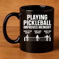 Pickleball Art Paddle Sport Pickleball Lover 11oz C Handle Ceramic Mug