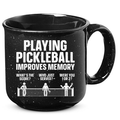 Pickleball Art Paddle Sport Pickleball Lover 15oz Campfire Ceramic Mug