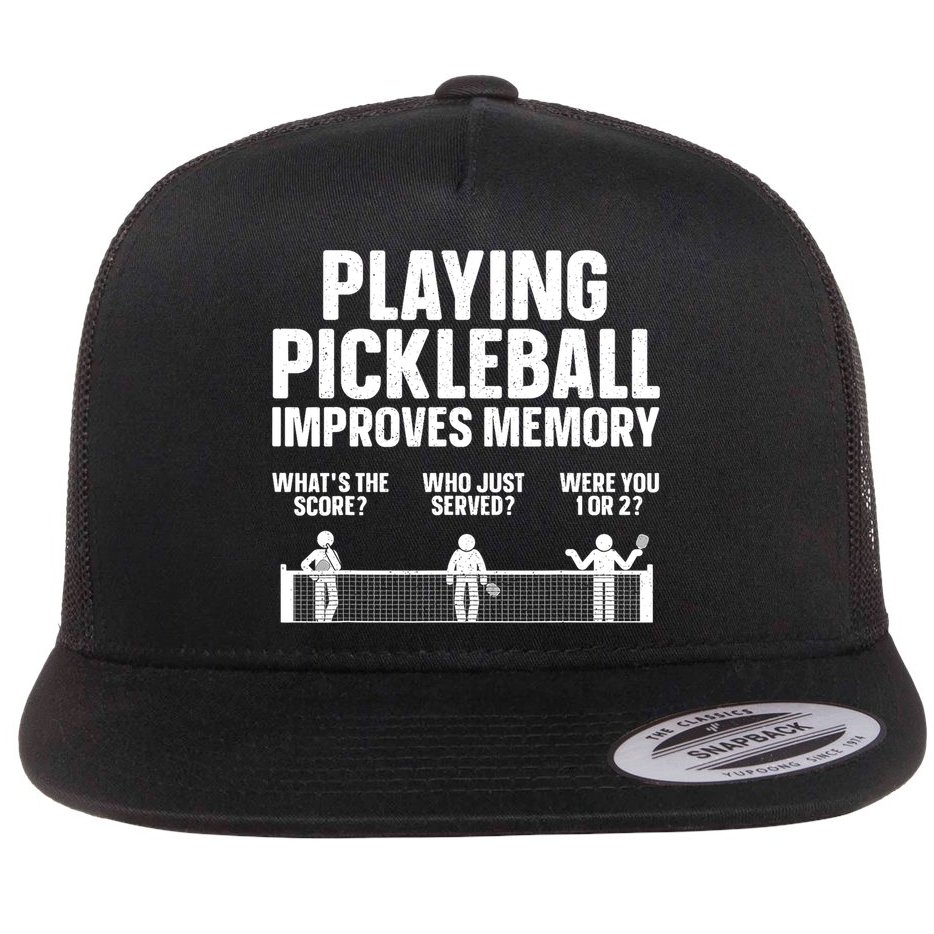 Pickleball Art Paddle Sport Pickleball Lover Flat Bill Trucker Hat