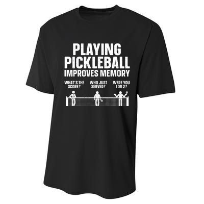 Pickleball Art Paddle Sport Pickleball Lover Performance Sprint T-Shirt