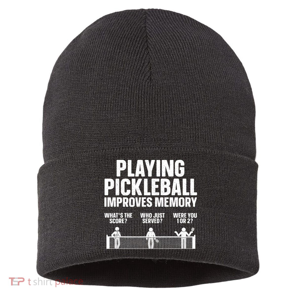 Pickleball Art Paddle Sport Pickleball Lover Sustainable Knit Beanie