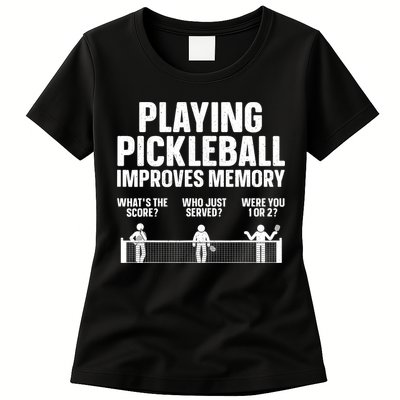 Pickleball Art Paddle Sport Pickleball Lover Womens T-Shirt