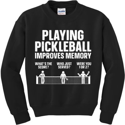 Pickleball Art Paddle Sport Pickleball Lover Kids Sweatshirt