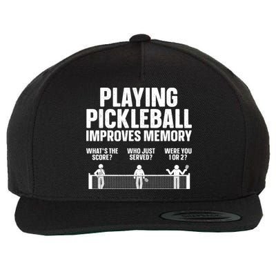 Pickleball Art Paddle Sport Pickleball Lover Wool Snapback Cap