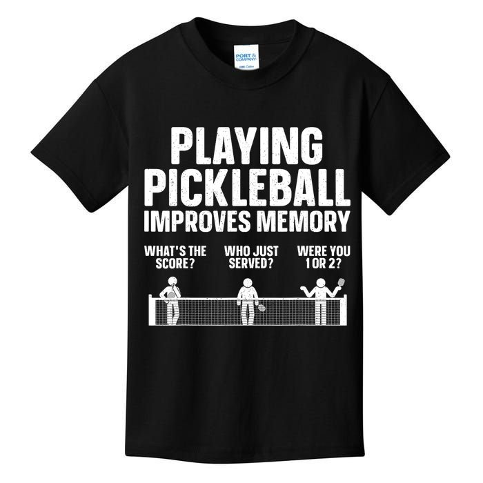 Pickleball Art Paddle Sport Pickleball Lover Kids T-Shirt