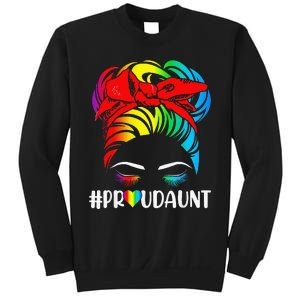 Proud Aunt Pride LGBT Flag Gay Lesbian Matching Family Sweatshirt