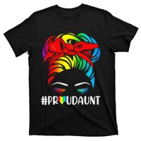 Proud Aunt Pride LGBT Flag Gay Lesbian Matching Family T-Shirt