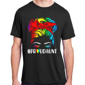 Proud Aunt Pride LGBT Flag Gay Lesbian Matching Family Adult ChromaSoft Performance T-Shirt