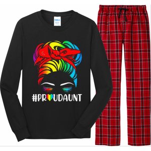 Proud Aunt Pride LGBT Flag Gay Lesbian Matching Family Long Sleeve Pajama Set