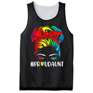 Proud Aunt Pride LGBT Flag Gay Lesbian Matching Family Mesh Reversible Basketball Jersey Tank