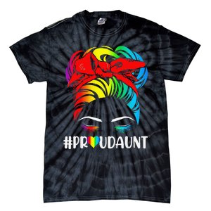 Proud Aunt Pride LGBT Flag Gay Lesbian Matching Family Tie-Dye T-Shirt