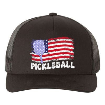 Patriotic American Pickleball Usa Flag Yupoong Adult 5-Panel Trucker Hat