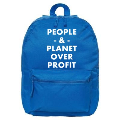 People And Planet Over Profit Cool Gift 16 in Basic Backpack