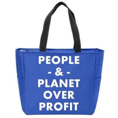 People And Planet Over Profit Cool Gift Zip Tote Bag