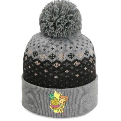 Pizza And Pineapple Dancing The Baniff Cuffed Pom Beanie