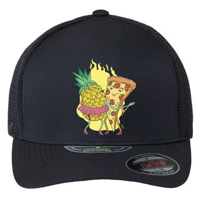 Pizza And Pineapple Dancing Flexfit Unipanel Trucker Cap