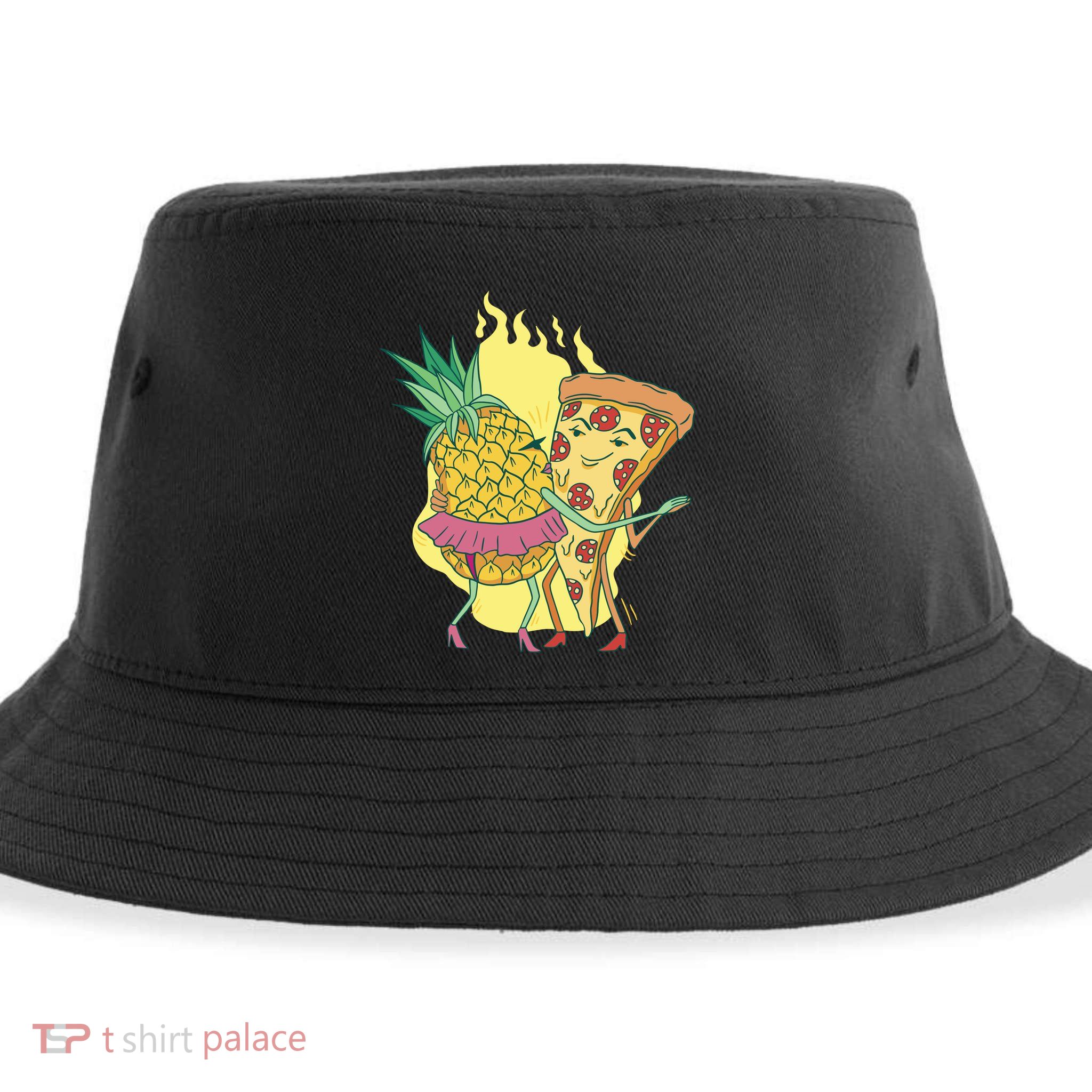 Pizza And Pineapple Dancing Sustainable Bucket Hat