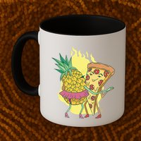 Pizza And Pineapple Dancing Mug