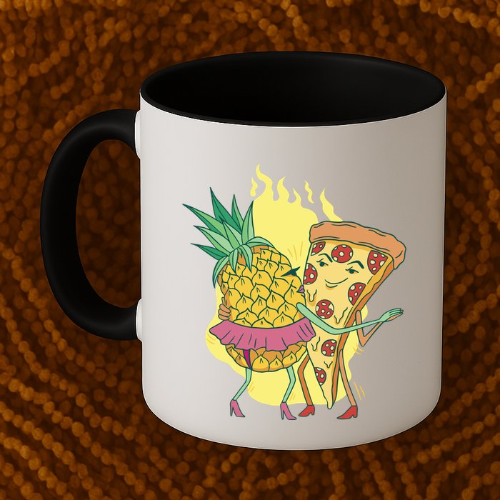 Pizza And Pineapple Dancing Mug