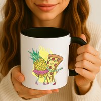 Pizza And Pineapple Dancing Mug