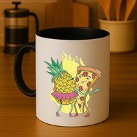 Pizza And Pineapple Dancing Mug