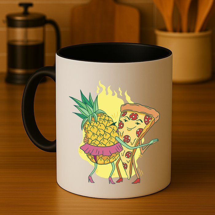 Pizza And Pineapple Dancing Mug