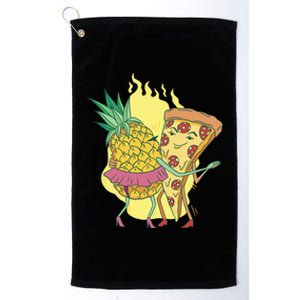 Pizza And Pineapple Dancing Platinum Collection Golf Towel